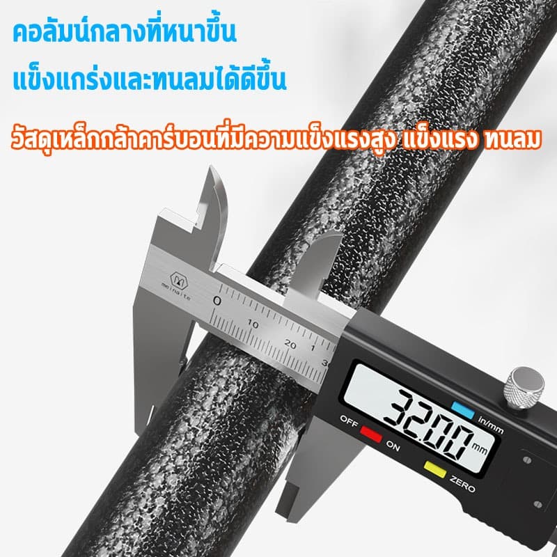 ร่มกันแดดทรงสี่เหลี่ยมหนาพิเศษ 2 x 2 เมตร ผ้ากาวสีเงินหนา ปรับความสูงได้ โครงเหล็กหนาพิเศษ ดมีกัน UV กันแดด กันฝน รูปที่ 8