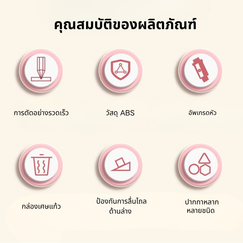 เครื่องเหลาดินสอไฟฟ้า การ์ตูนเด็กน่ารัก มัลติฟัง นักเรียนประถม ใช้งานง่าย รูปที่ 5