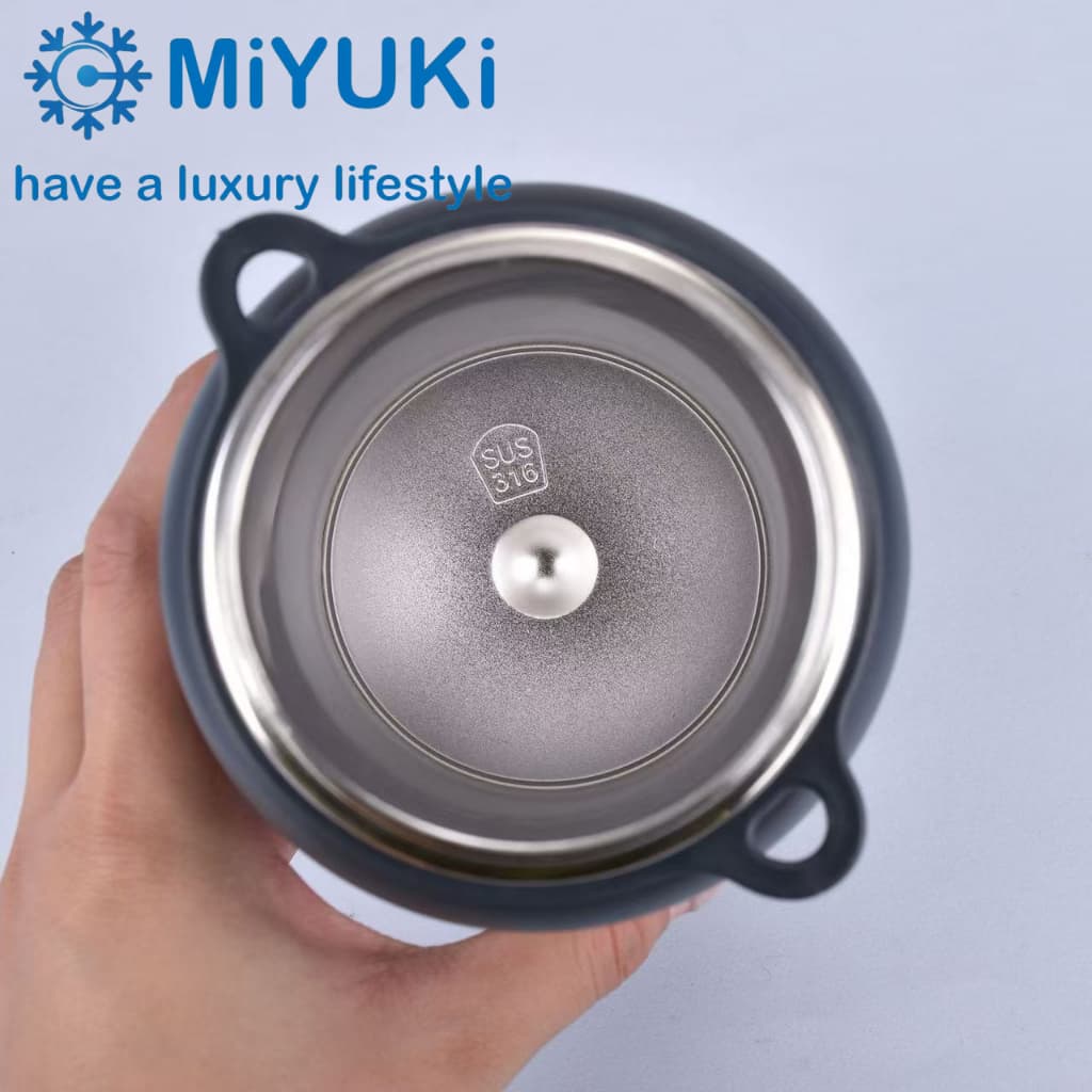 MiYUKi ขวดน้ำพร้อมสายรัด ความจุของถ้วยน้ำ1000ml/1300ml ถังด้านในทำจากสแตนเลส 316 จัดส่งจากกรุงเทพฯ รูปที่ 8
