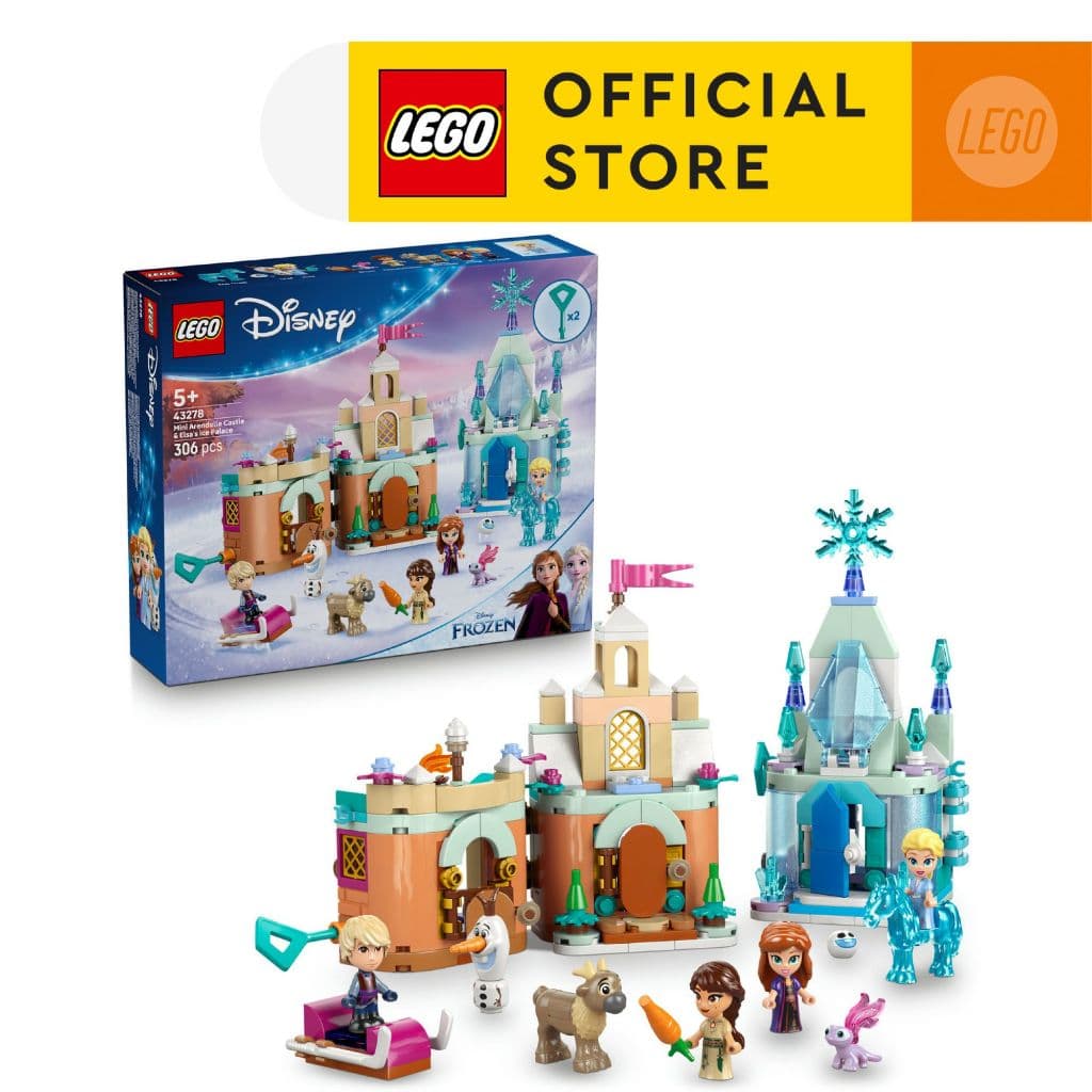 *Exclusive* LEGO Disney Princess 43278 Mini Arendelle Castle & Elsa's Ice Palace , Building Blocks, Kids Toy รูปที่ 1