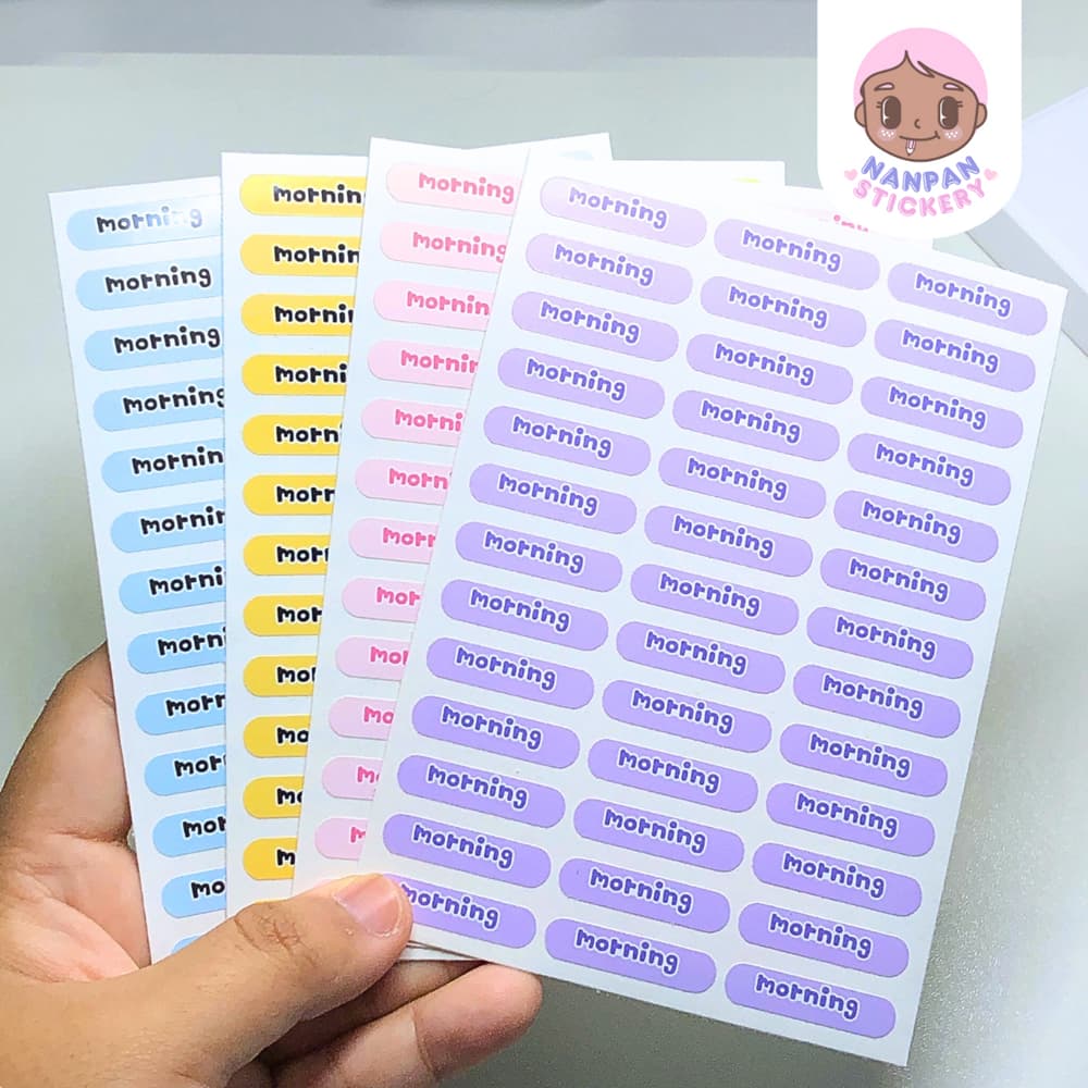 สติ๊กเกอร์ชื่อติดดินสอปากกา มีสีให้เลือก ติดของใช้ชิ้นเล็ก ติดของชำร่วย รูปที่ 5