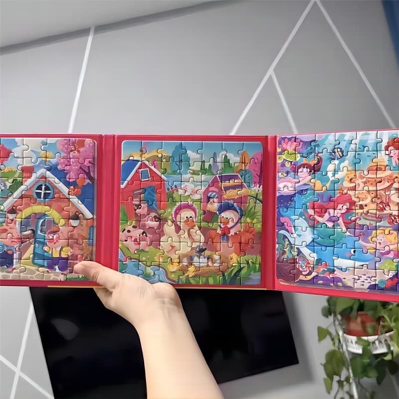 ปริศนา ปริศนาแม่เหล็ก หนังสือ ปริศนาสําหรับเด็ก ของเล่นพัฒนาการ ของเล่นเพื่อการศึกษาสําหรับเด็กเล็ก รูปที่ 8