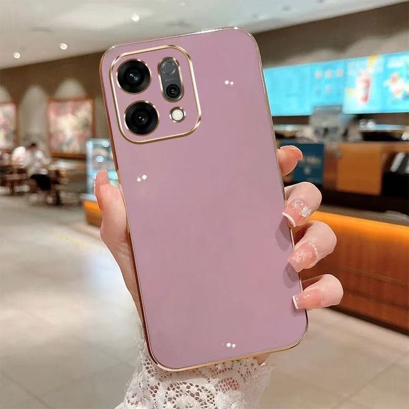 เคส TPU สำหรับ OPPO Reno15 15F 15Pro 14 14F 13 13F 12 12Pro 12F 11 1Pro 11F 10 10Pro+ เคสนิ่ม ขอบทอง ขอบเงา สีสวย พาสเทล รูปที่ 4