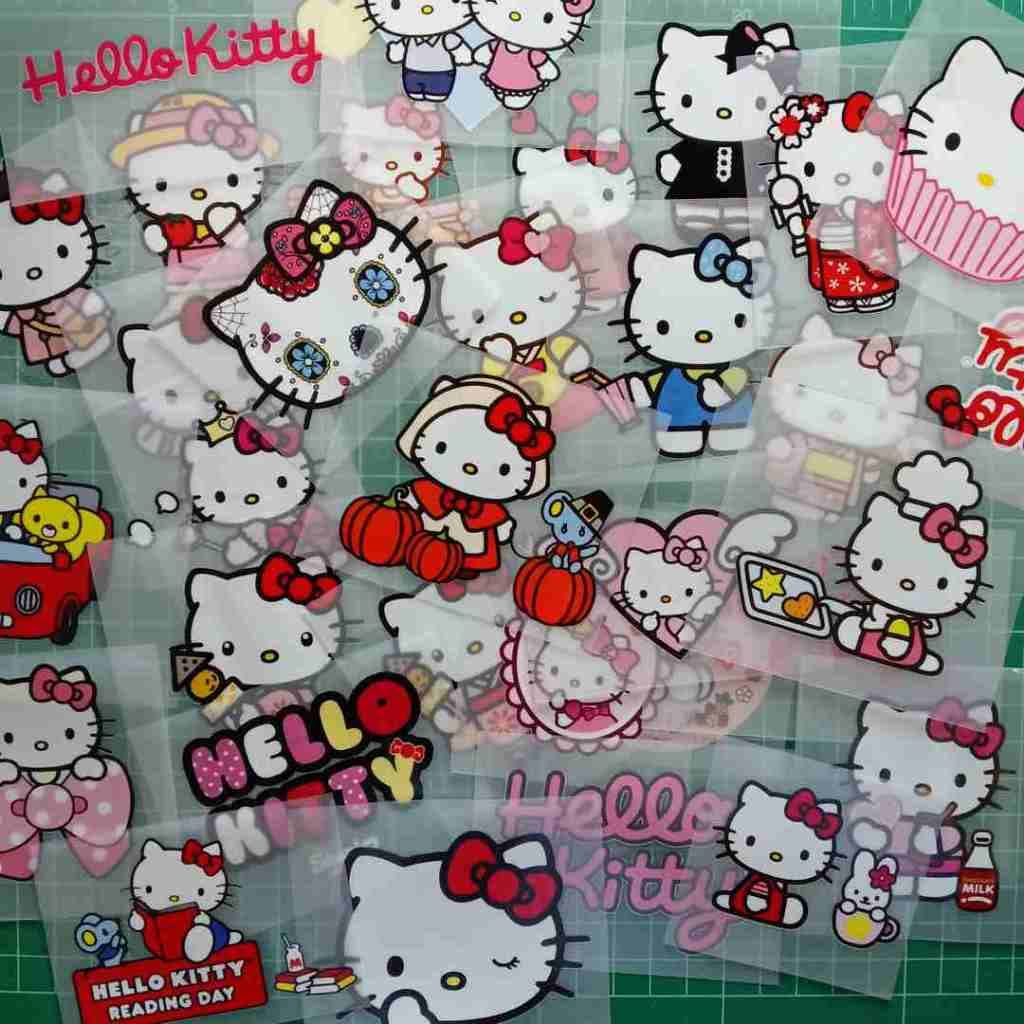 ตัวรีดติดเสื้อ Hello kitty set.2 ขนาด 10 CM แผ่นฟิมล์รีดร้อน อาร์มติดเสื้อ DIY คิตตี้ รูปที่ 2