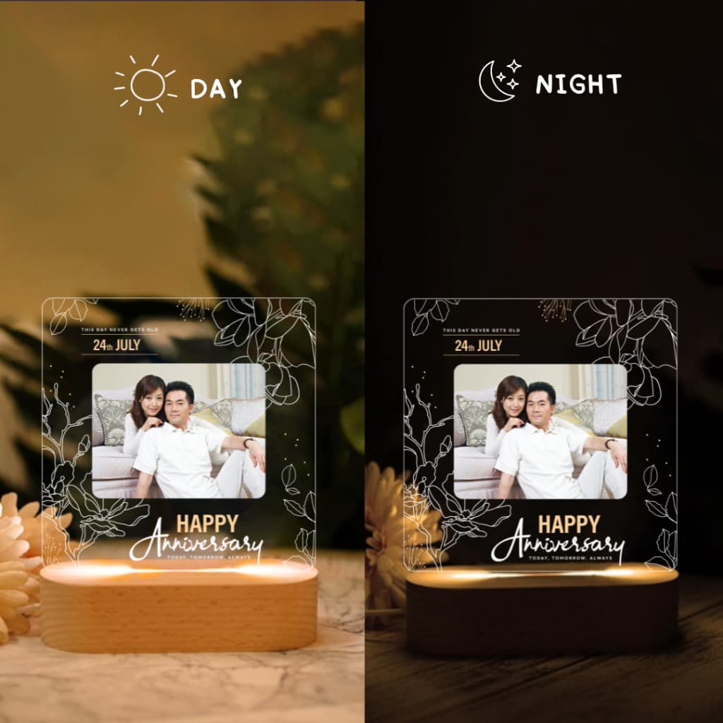 จัดทำ 1-2 วัน Happylife Enchanted Collection โคมไฟอะคริลิคสกรีนรูป ใส่ข้อความได้ ของขวัญวันเกิด วันครบรอบ ตามโอกาสต่างๆ รูปที่ 3