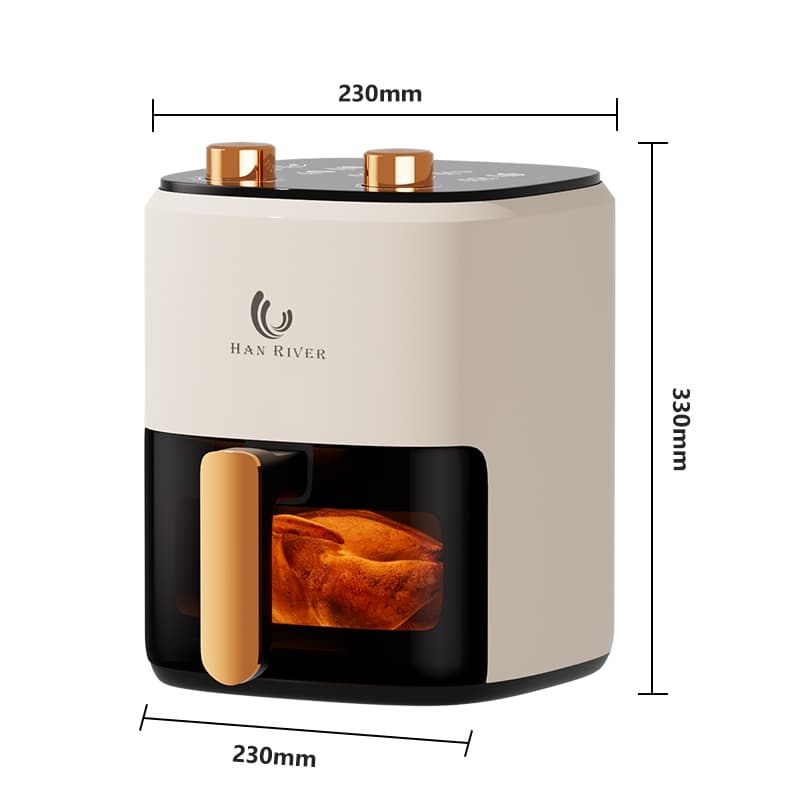HAN RIVER หม้อทอดไร้น้ำมัน 8 ลิตร อเนกประสงค์ Air fryer ควบคุมลูกบิดคู่ หน้าต่างโปร่งใส รับประกัน 1ป รูปที่ 8