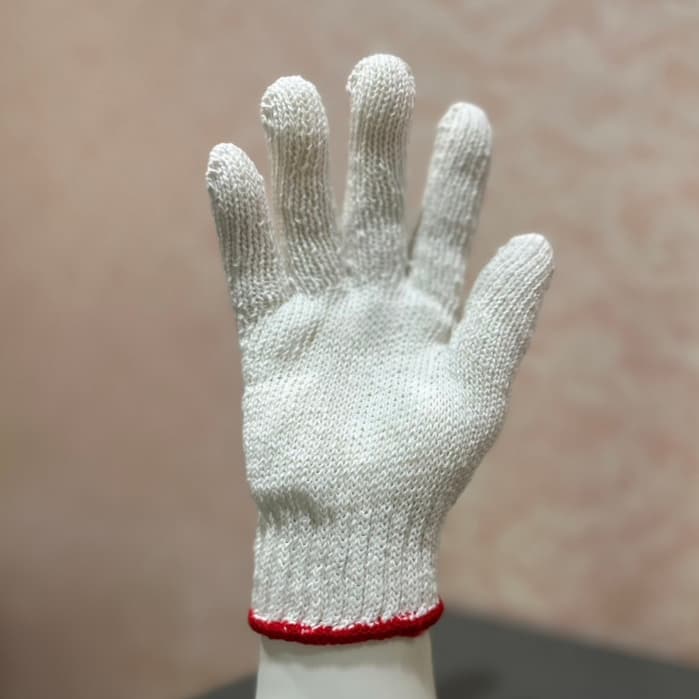 ถุงมือผ้าฝ้าย4,5,6,7ขีดสีขาว แบบหนา สินค้า !!! รูปที่ 6
