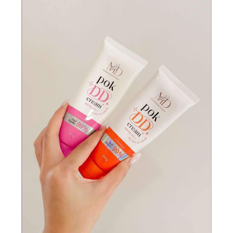 POK DD CREAM พอกดีดี กันน้ำกันเหงื่อ99% กันแดดSPF50 แตกตัวเป็นน้ำเกลี่ยง่าย ไม่ติดขน ไม่วอกไม่เทา พอกผิวกายขนาด 100 กรัม รูปที่ 8