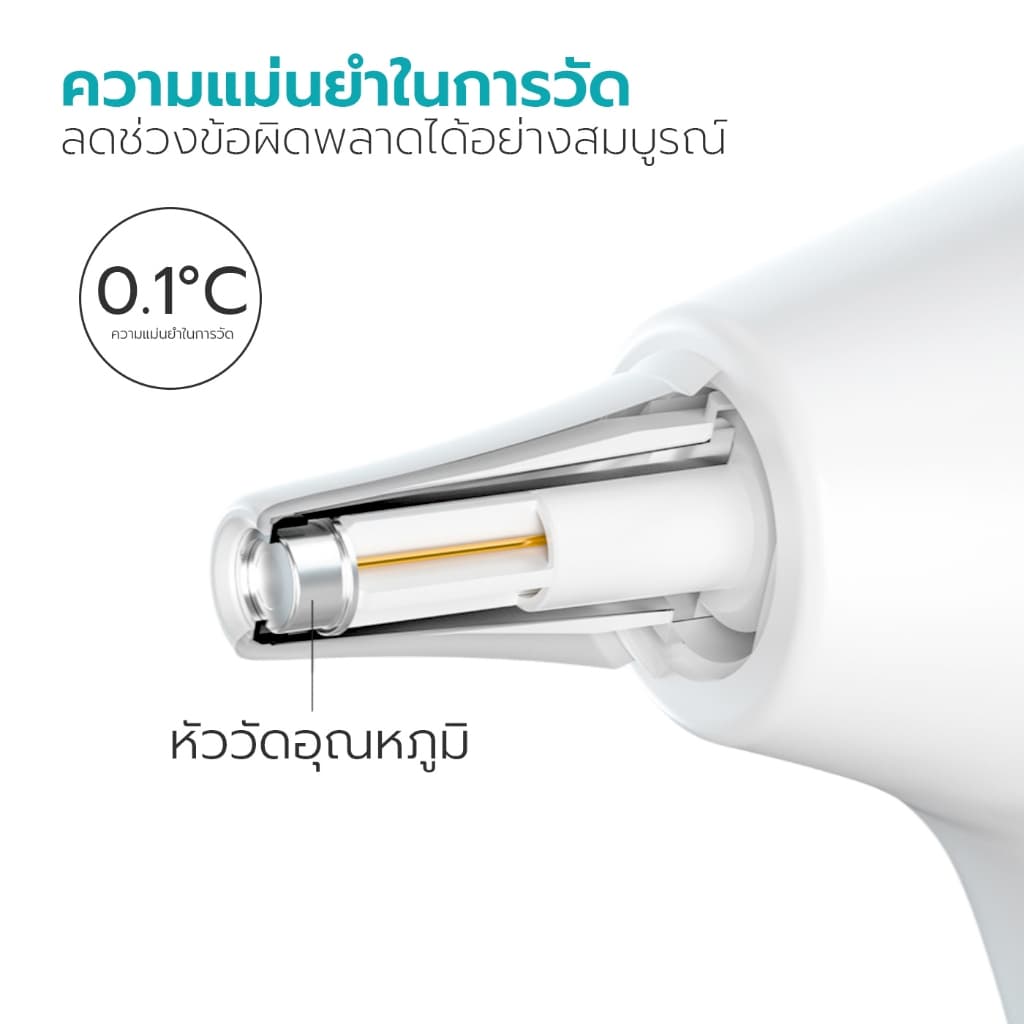 Simple Health เครื่องวัดอุณหภูมิแบบดิจิทัล เครื่องวัดอุณหภูมิทางหู เทอร์โมมิเตอร์หู yuwell thermometer รับประกัน2ปี รูปที่ 3