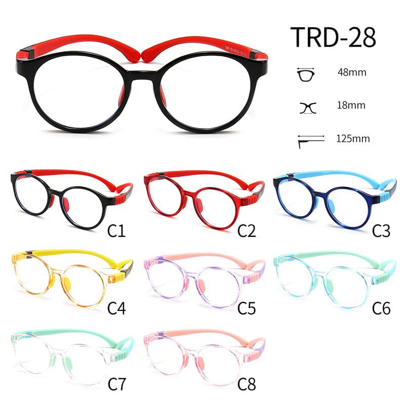 แว่นเด็ก แว่นตาเด็ก แว่นตากรองแสงสีฟ้าถนอมสายตาสำหรับเด็ก N.TRD28 เด็กอายุ 5-15 ปี รูปที่ 8