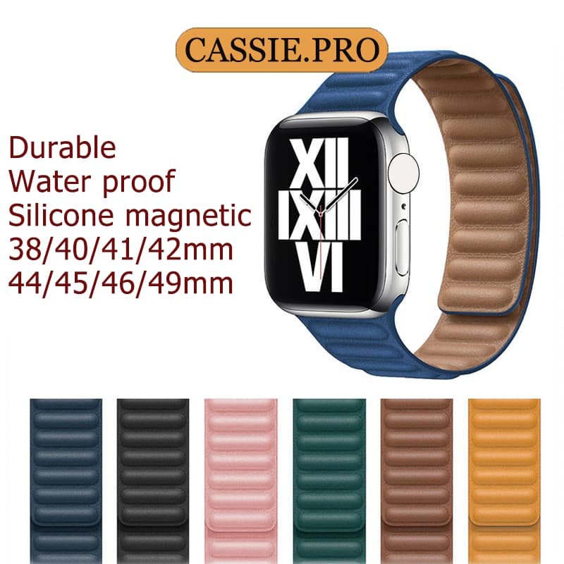 สายซิลิโคนแม่เหล็กห่วง i-Watch Series10/11 46/42mm 9 8 7 6 5 4 3 2 1 se สายล็อคแม่เหล็ก 49/45/46/44/41/38mm รูปที่ 1