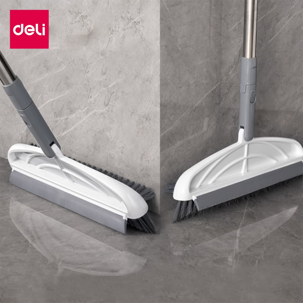 Deli แปรงขัดพื้น2in1 แปรงขัดห้องน้ำ พร้อมที่รีดน้ำในตัว อุปกรณ์ทำความสะอาด Floor Brush รูปที่ 8