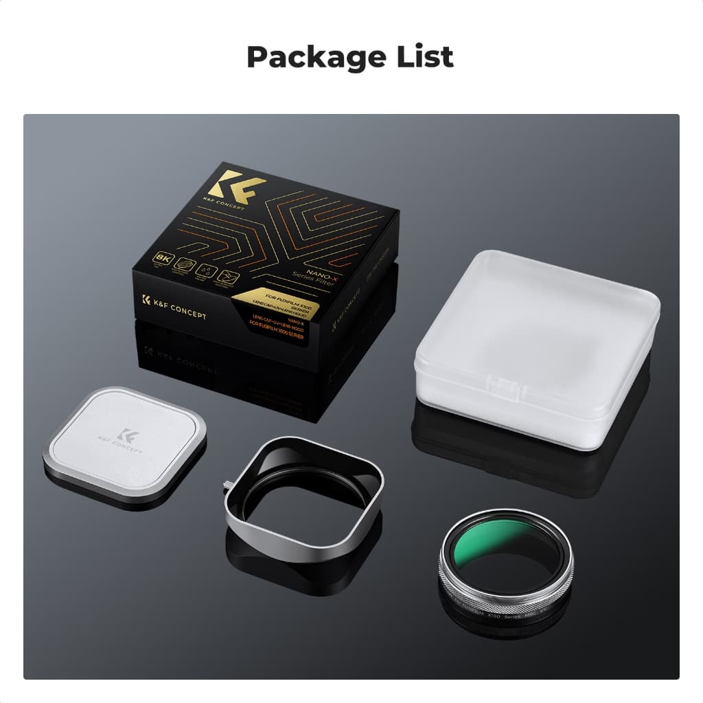K&F CONCEPT Fuji UV Filter + Hood + Lens Cap Applicable to Fuji X100/X100F/X100S/X100T/X100V/X100VI รูปที่ 8