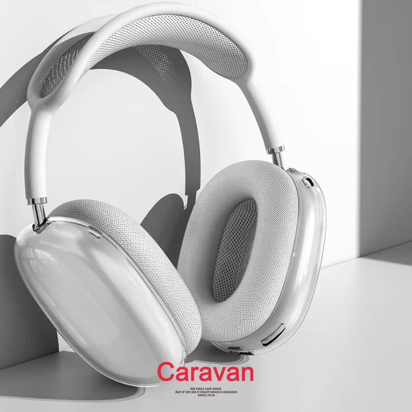 Caravan Crew ซิลิโคนนุ่ม TPU เคสป้องกัน สําหรับ แอร์พอด แมกซ์ หูฟัง อุปกรณ์เสริม ฝาครอบใส เปลี่ยนได้ แถบคาดศีรษะ รูปที่ 2