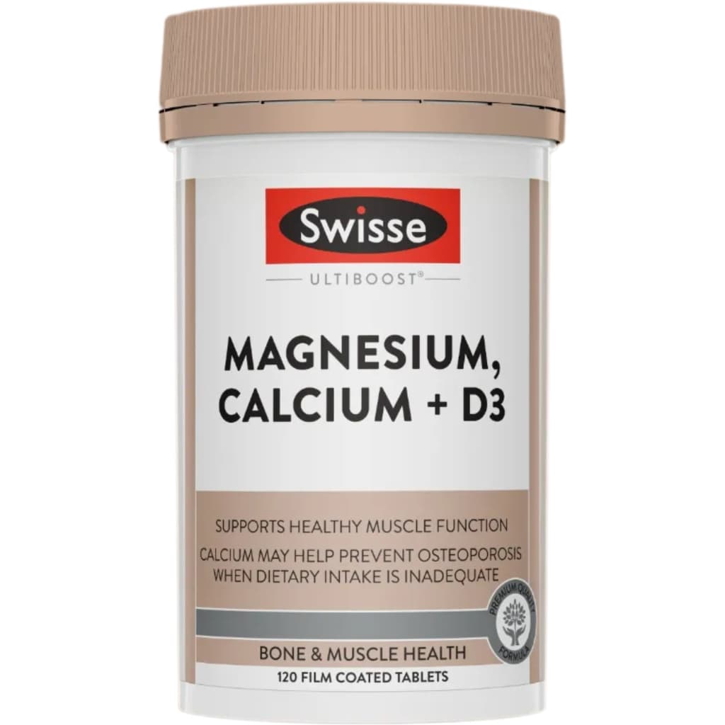 Swisse Magnesium, Calcium+ D3 แมกนีเซียม, แคลเซียม+วิตามิน ดี 120เม็ด EXP09/2027 รูปที่ 2