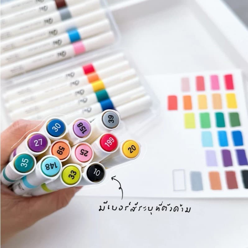 ชุดปากกาพู่กันอะคริลิคเพ้นท์ Ori Acrylic Brush M-CB12 12สี รูปที่ 3