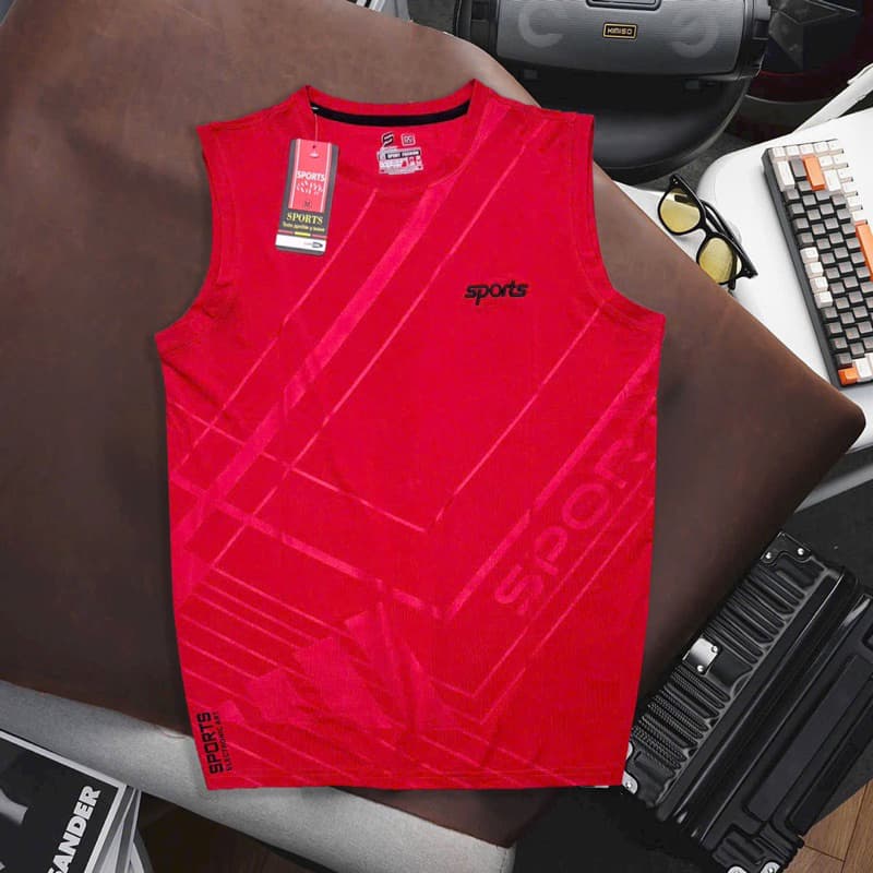! เสื้อกีฬาสปอร์ตแขนกุด คอกลม SPORTS เสื้อบอล มีครบไซส์ผ้านิ่มใส่สบายใส่ออกกำลังกาย ระบายความร้อนได้ดี รูปที่ 1