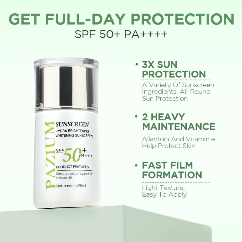 PAZIUM ครีมกันแดด Sunscreen SPF50+ PA+++ กันน้ำ บางเบา ซึมไว 25ML รูปที่ 4