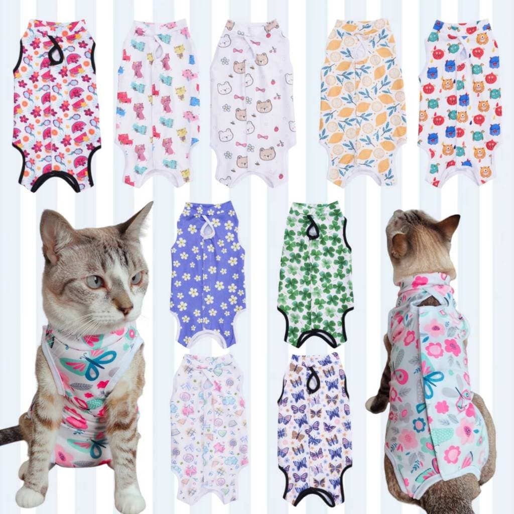 (HP19)เสื้อทำหมันสัตว์เลี้ยง กันเลียแผล ผ้ายืด นิ่ม สีสวย(พร้อมส่งจากไทย!!) ตรวจสอบขนาดก่อนสั่งด้วยน้า