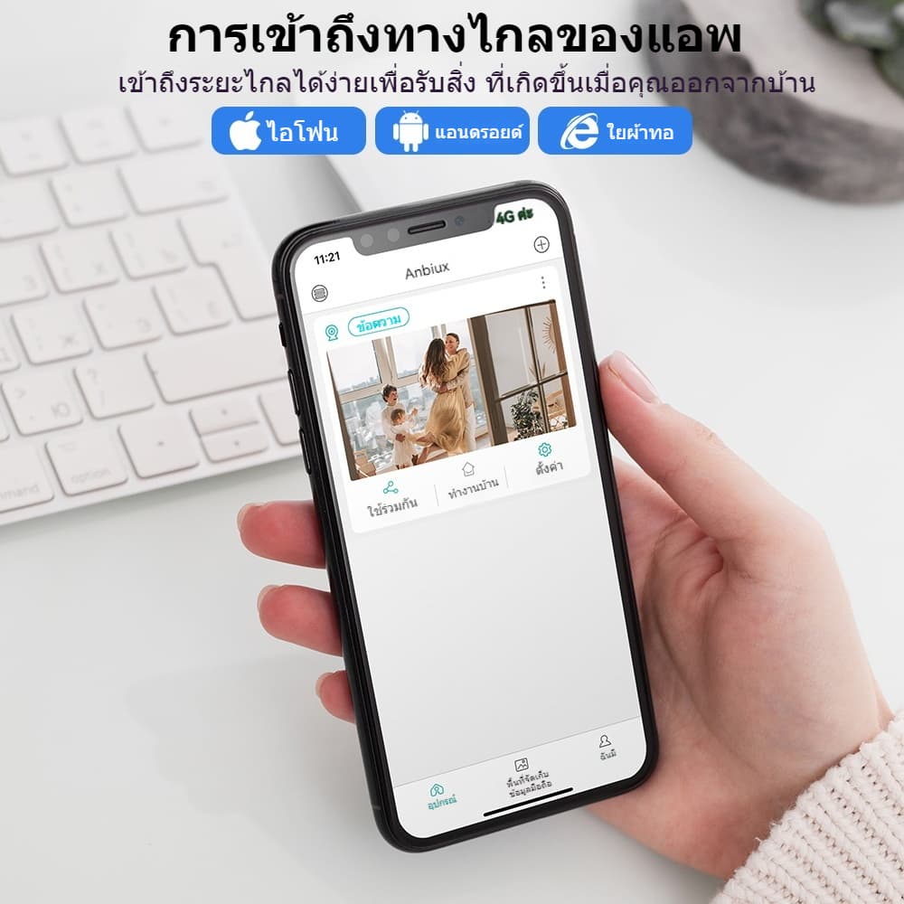 icam365 กล้องวงจรปิด 4K 8MP WIFI เลนส์คู่ ดูพร้อมกันได้ สี Full HD 8 ล้านพิกเซล กันน้ำ ติดตามการเคล รูปที่ 7