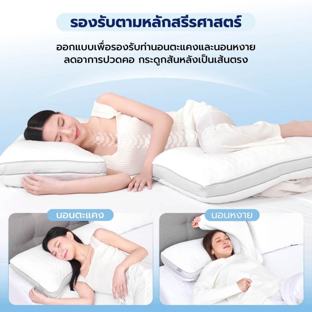 Chowa หมอนลูน่า หมอนนอนตะแคงปรับความสูงต่ำได้ หมอนสุขภาพแก้ปวดคอสำหรับคนชอบนอนตะแคงโดยเฉพาะ รูปที่ 7