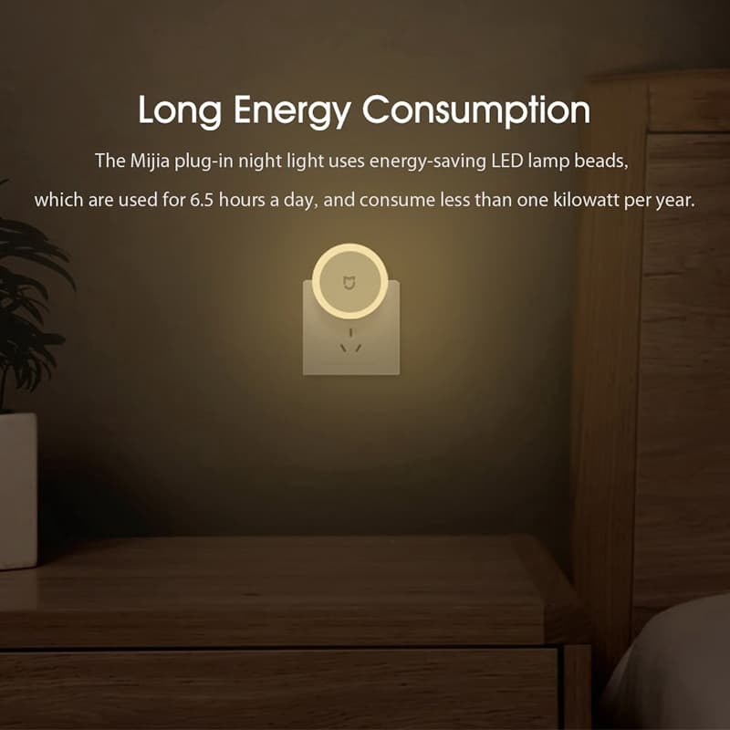 Mijia Plug-In Night Light โคมไฟกลางคืน ไฟกลางคืนเซ็นเซอร์ ประหยัดพลังงาน ไฟสำหรับกลางคืน ไฟติดห้อง รูปที่ 4