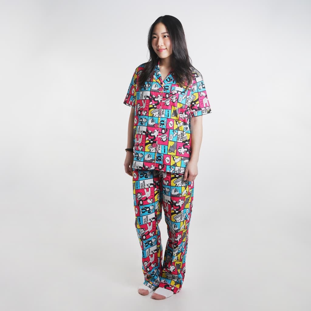 2025 PAUL FRANK ชุดนอนกางเกงขายาว COMIC CAPER สวมใส่สบายไม่ระคายผิว Unisex ใส่ได้ทั้งชายและหญิง สี Multicolor รูปที่ 3