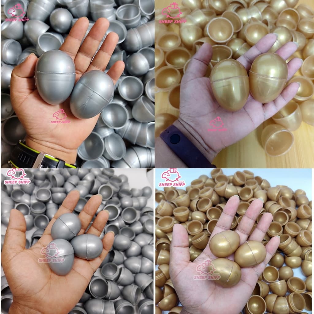 ไข่เงินไข่ทอง ไข่จับฉลาก ไข่ใหญ่เท่าไข่ไก่ ไข่เล็กเท่าไข่นกกระทา ตักไข่ ไข่พลาสติก ลอยน้ำได้ เล่นเกม รูปที่ 2