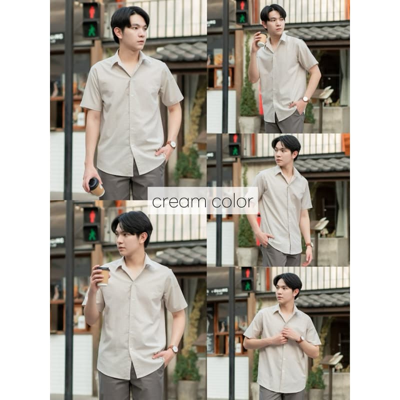 เสื้อเชิ้ตแขนสั้นชาย เชิ้ตคอปก ผ้าOXFORD หลากสี Sz.40-48 รูปที่ 5