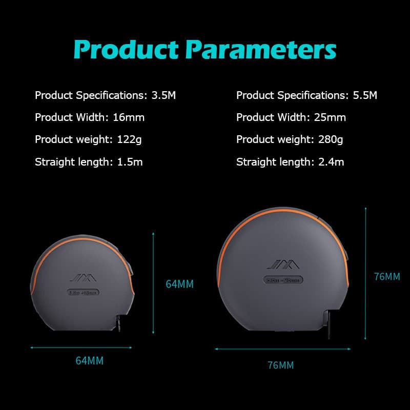 JIMIHOME ตลับเมตร สายวัด Portable Measure Tape สายวัดตัวแบบตลับพกพา ตลับเมตรเทปเหล็ก ความยาว 3.5 / 5.5m สำหรับวัดพื้นที่ รูปที่ 3