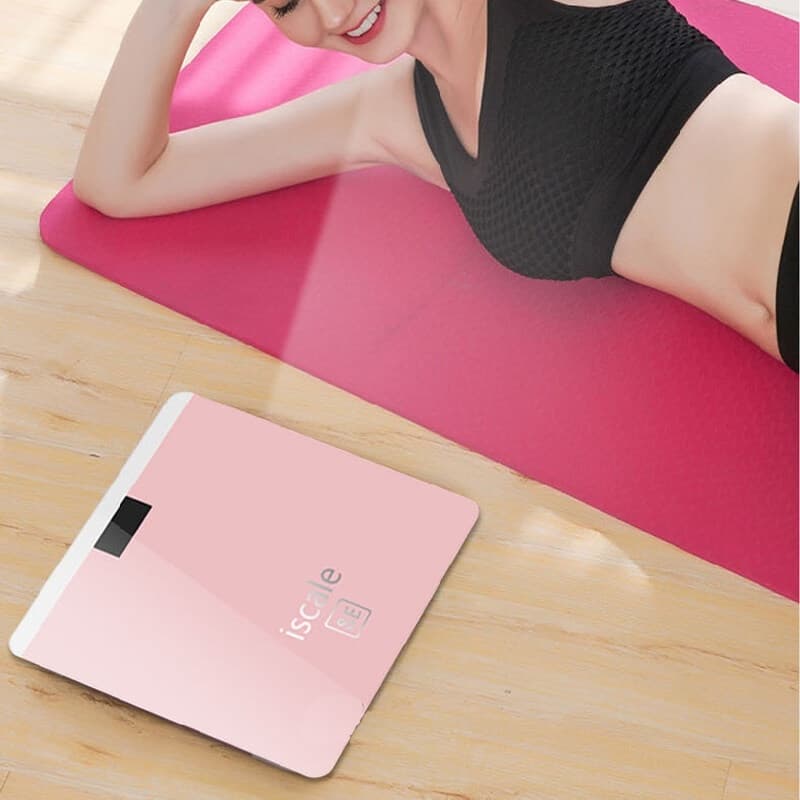 เครื่องชั่งน้ำหนักดิจิตอล แสดงอุณหภูมิชาร์จUSB เครื่องช่ั่งน้ำหนักดิจิตอล รับได้0.1-180KG จอ LED รูปที่ 3