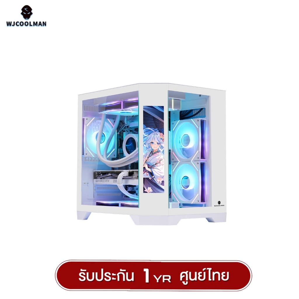 เคสคอมพิวเตอร์ WJCOOLMAN Dreamer LCD Mini M-ATX Panorama Tempered Gaming Case รับประกัน 1 ปี รูปที่ 4