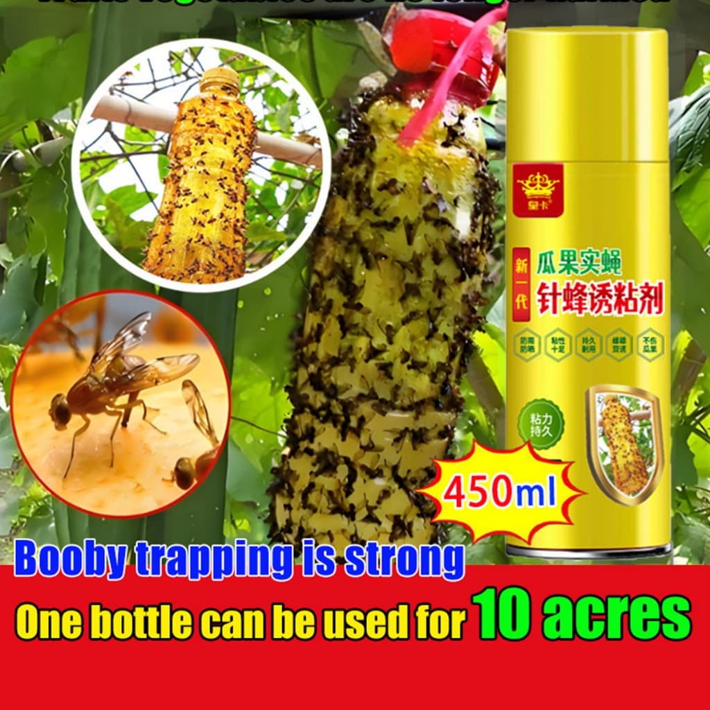 คูปองสุดคุ้ม！ 450ML.สเปย์สารล่อแมลงวันทอง ยาฉีดแมลง กาวดักแมลง สูตรเข้มข้น ความเหนียวดี รูปที่ 6