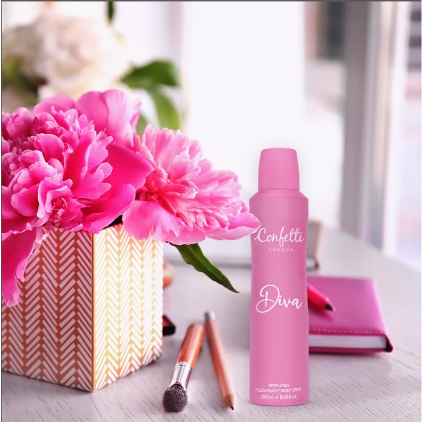 Confetti London Body Spray-Diva 250ml /คอนเฟตติ ลอนดอน บอดี้ สเปรย์ -ดีว่า 250มล. รูปที่ 5