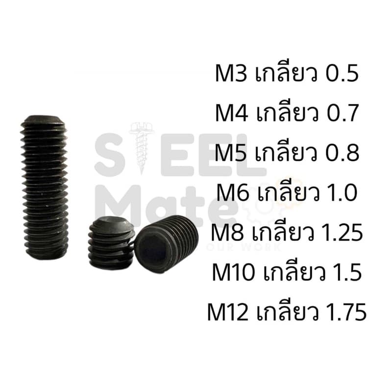 สกรูตัวหนอน สีดำ ขนาด M4 ความยาว 4-25 มิล รูปที่ 4