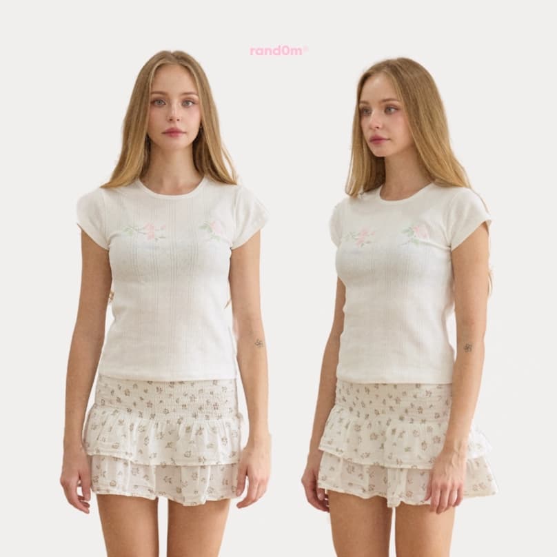rand0m piece - Rosie Pointelle Babytee เสื้อเบบี้ทีผ้าฉลุลายดอกไม้ รูปที่ 2