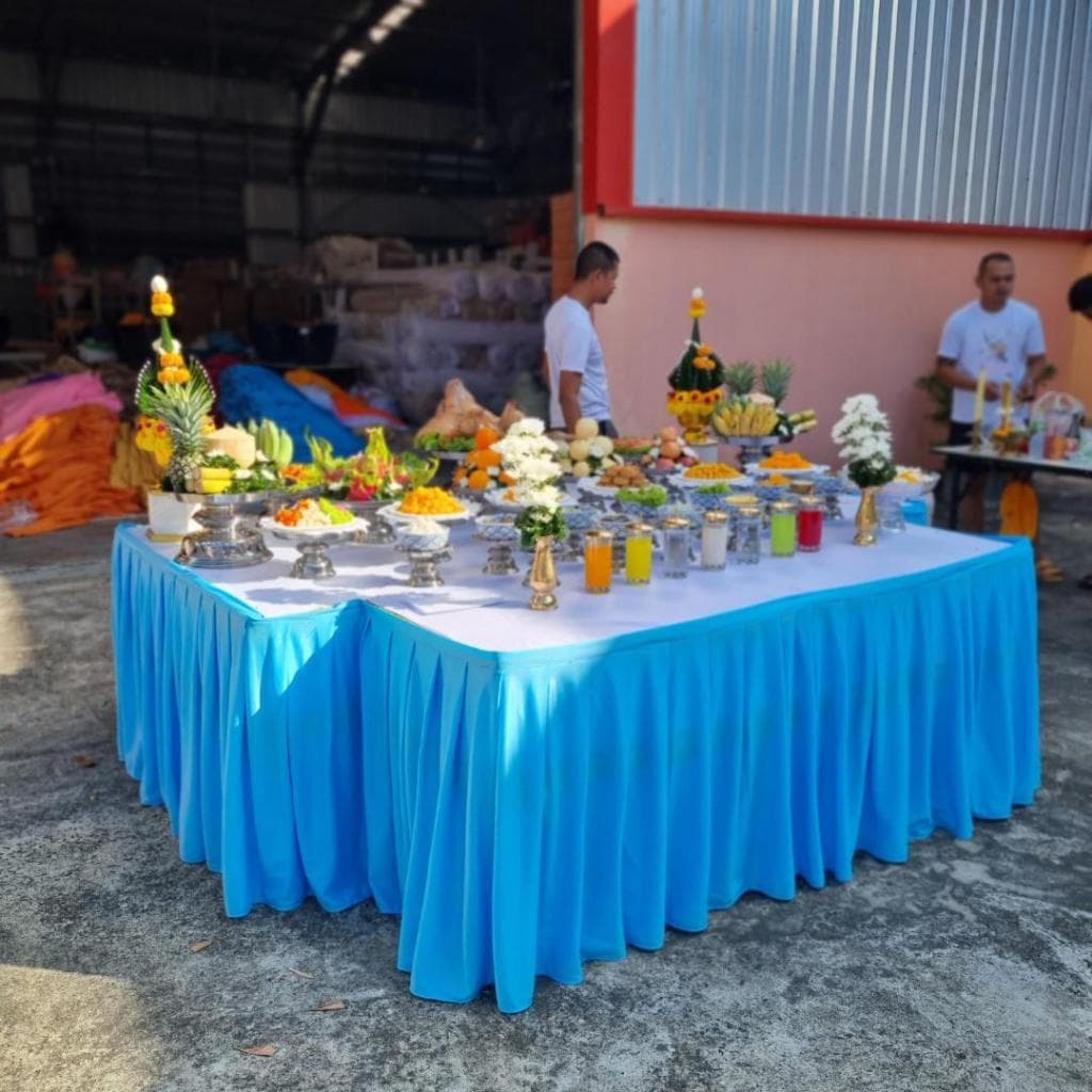 ผ้าประดับติดขอบเวที ขอบโต๊ะ จับจีบสำเร็จรูป โรงงานดณยา รูปที่ 3
