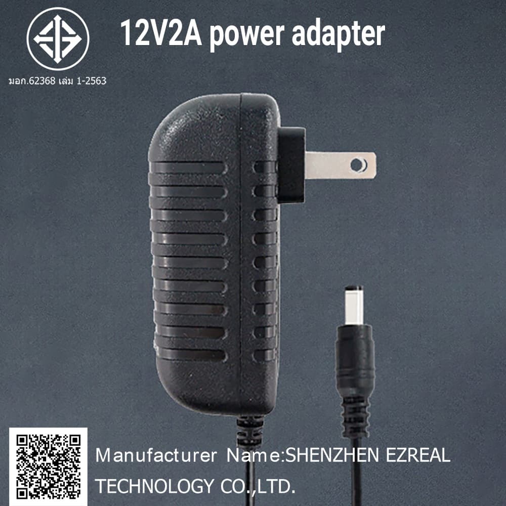 ส่งจากไทยอะแดปเตอร์ไฟฟ้า 12V2A เครื่องชาร์จแบตเตอรี่ลิเธียม สหรัฐอเมริกา สหภาพยุโรป สหราชอาณาจักร ออสเตรเลีย 5V2A รูปที่ 1