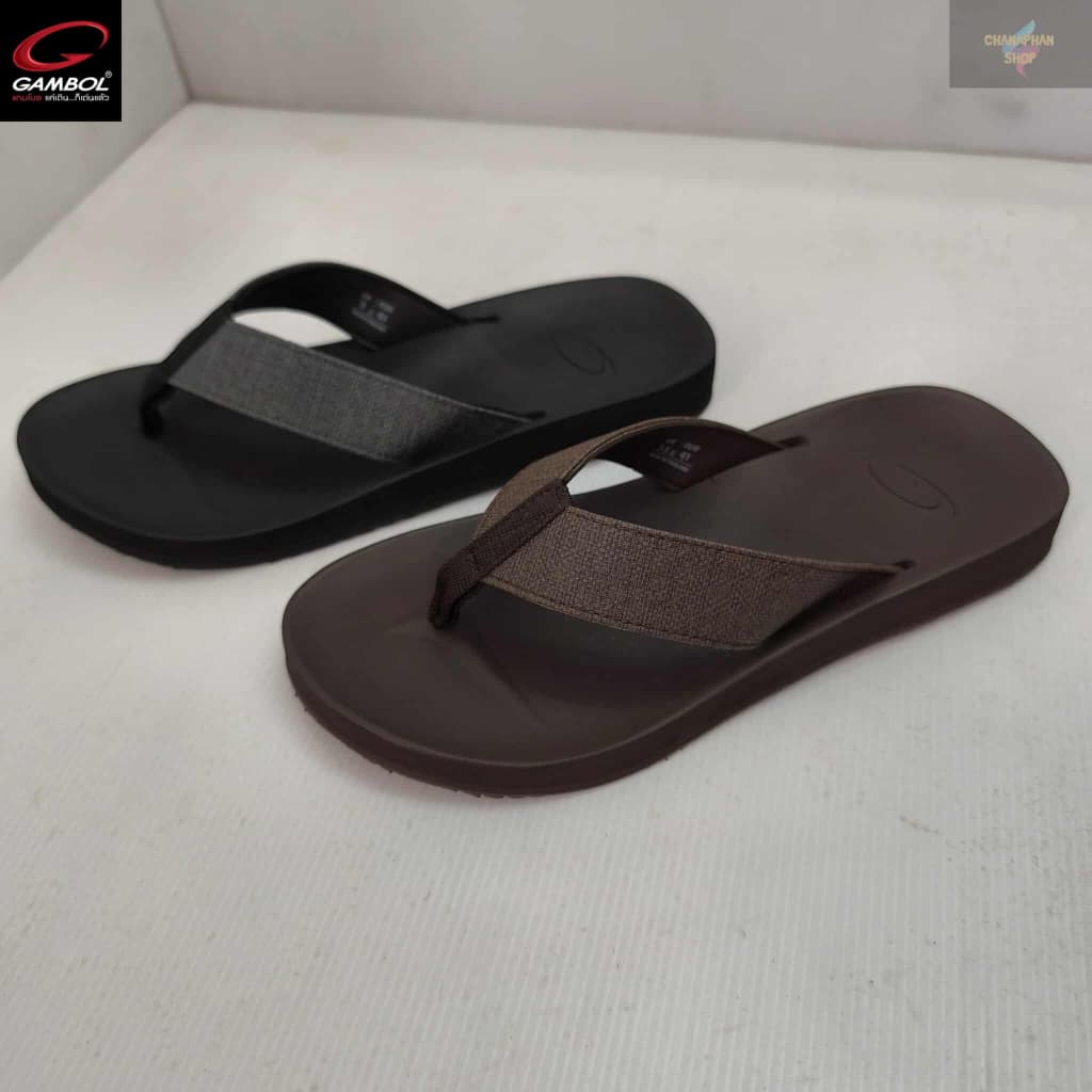 GAMBOL แกมโบล ZEN BOLD รองเท้าแตะแบบหนีบชาย รุ่น GM11451 สีดำ/สีน้ำตาล Size 40-44 รูปที่ 2