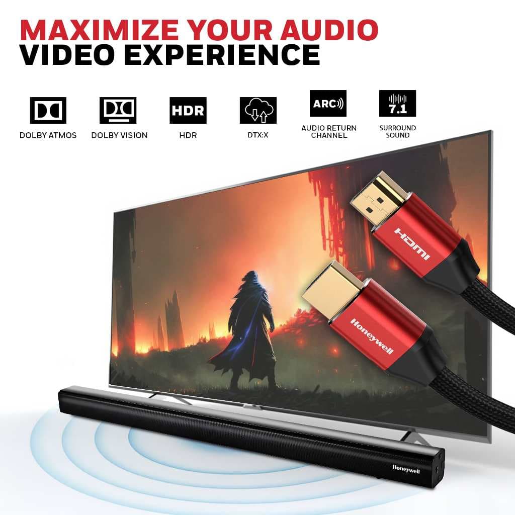 Honeywell HDMI with Ethernet - 2.1 Compliant 48 Gbps 3D / 4K x 2K / 8K @ 60Hz สาย ยาว 1 2 3 5 เมตร รูปที่ 2
