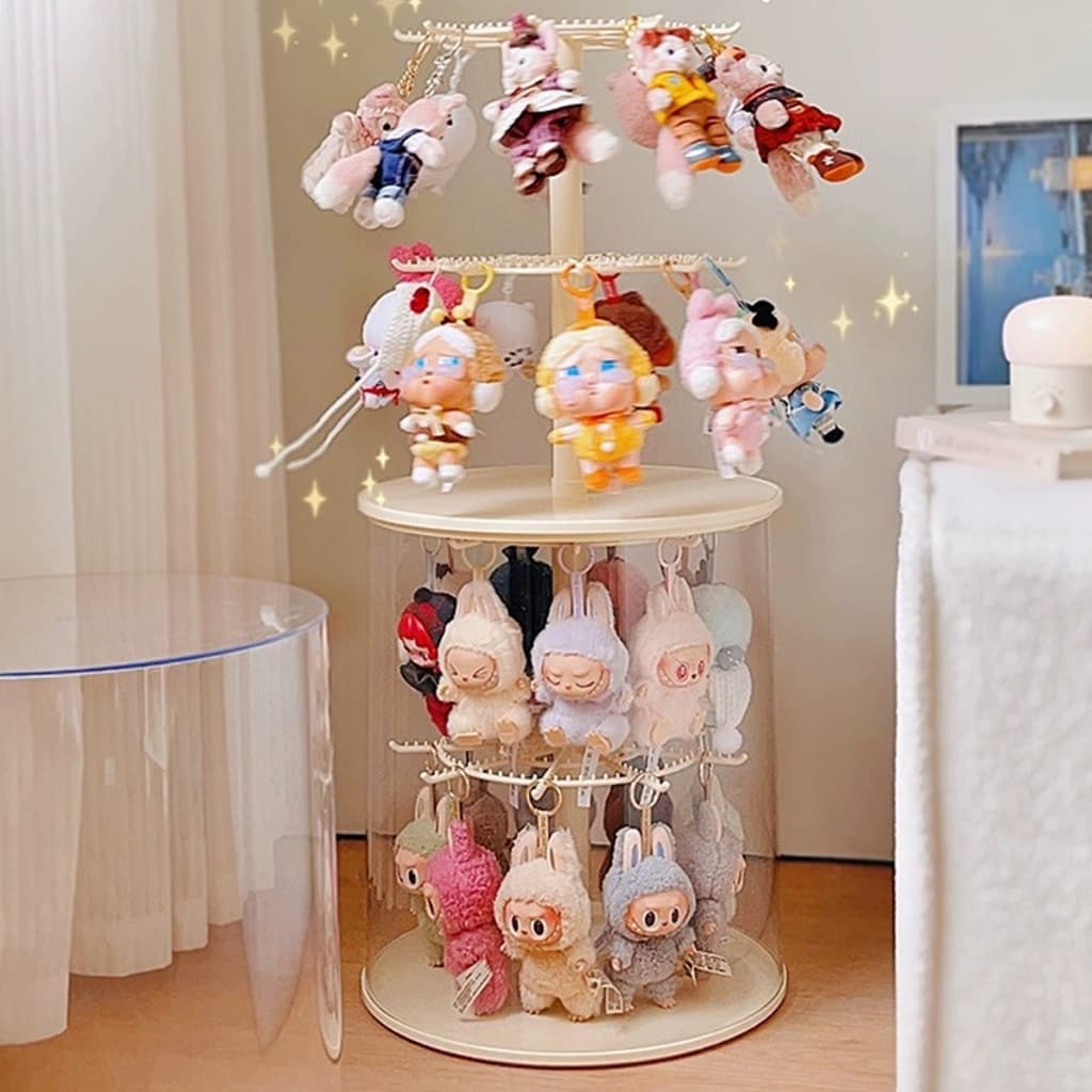 กล่องเก็บฝุ่นลาบูบู ตำแหน่งแขวน18ตำแหน่ง กล่องเก็บของแบบหมุนได้ กล่องโชว์โมเดล ตู้โชว์อเนกประสงค์ รูปที่ 2