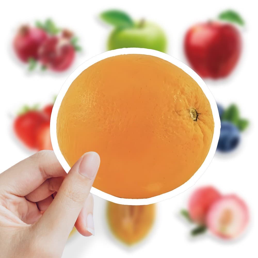 60 pcs DIY สติ๊กเกอร์ Sticker PVC ลาย ผัก ผลไม้ สตอเบอรี่ กล้วย ส้ม ผักกาดขาว องุ่น Fruit Vegetable Food รูปที่ 5