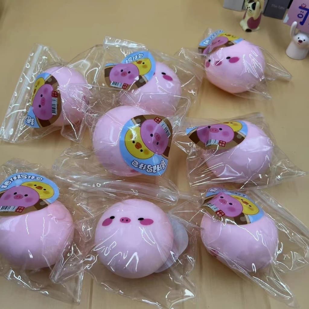 สกุชชีทาบะหมีสีชมพู นุ่มนิ่ม slowได้ บีบคายเคียดของเล่นเด็ก สินค้าตรงปก รูปที่ 5
