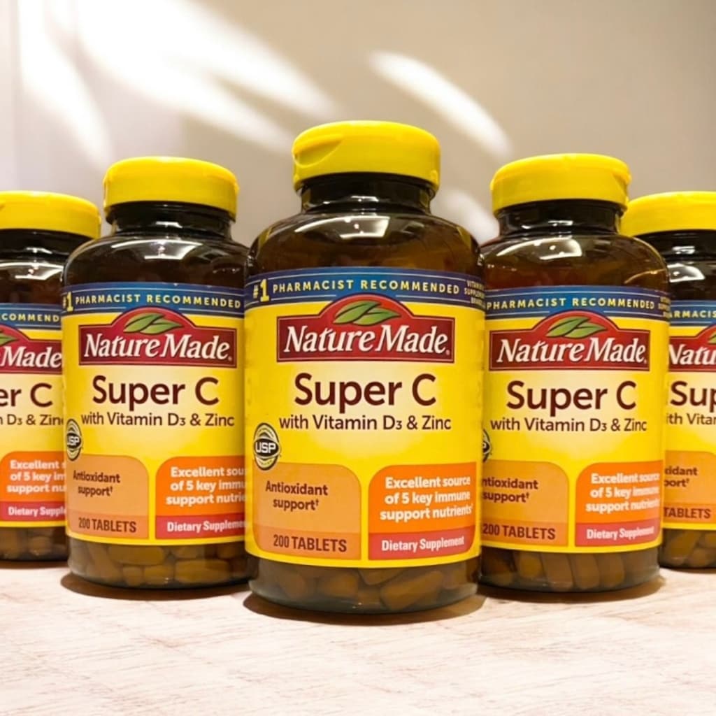 Exp.06/2027Nature Made Super C Vitamin D3 & Zinc 200 เม็ด รูปที่ 1