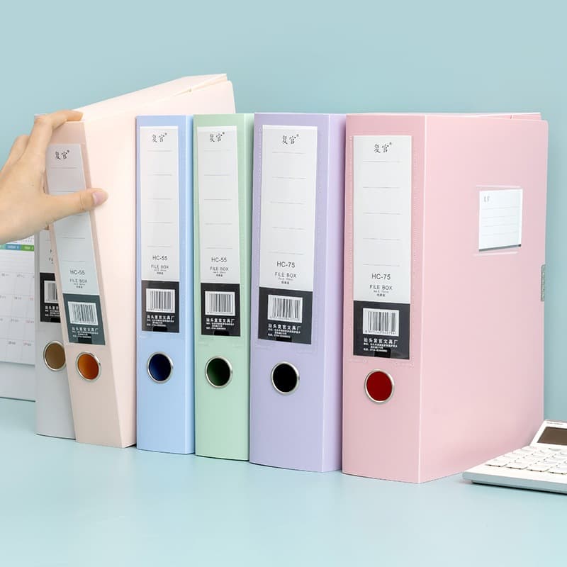 FileBox A4 กล่องแฟ้ม ขนาดA4 สีพาสเทล กล่องเอกสาร อุปกรณ์สำนักงาน แฟ้มใส่เอกสาร อุปกรณ์จัดเก็บเอกสาร รูปที่ 1