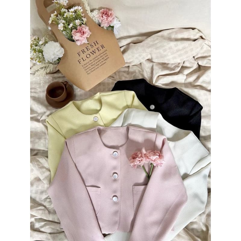Crop Tweedเสื้อคลุมทวิต รูปที่ 5