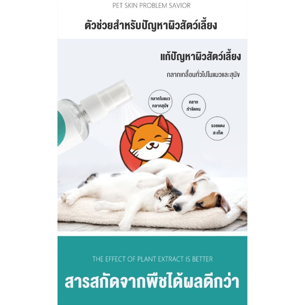 yugogoสเปรย์ผิวหนังสุนัขแมว สเปรย์นาโน แผลแห้งไว Nano Spray สุนัข แมว 100ml รูปที่ 6
