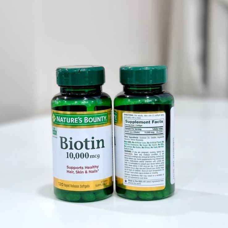 Nature's Bounty Biotin 10,000 mcg 120Softgels บำรุงสุขภาพผม ผิวหนัง และเล็บ* รูปที่ 4