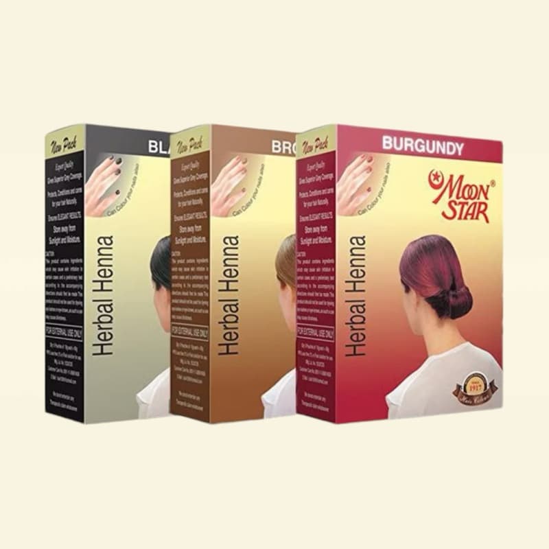 ผงสมุนไพรเฮนน่าย้อมผม Herbal Henna Moonstar Indian Hair Color herbal mehendi natural henna hair รูปที่ 2