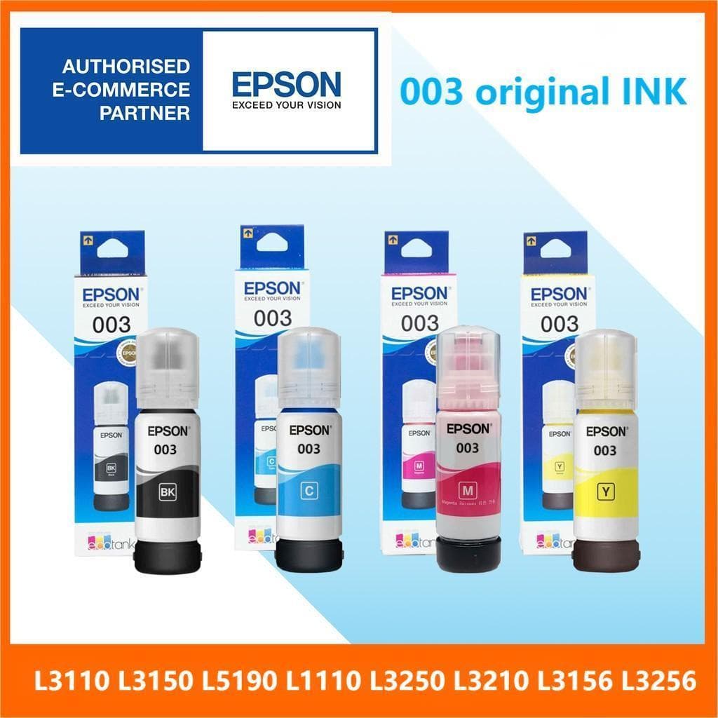 100% Original Dye Epson 003 ink Filling ink L3210 L1110 L3110 L3120 L3150 Pigment ink Epson ink รูปที่ 1